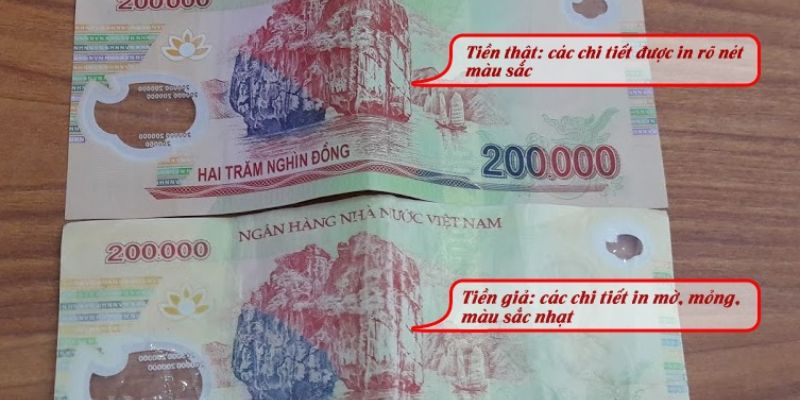 Mơ nhặt được tiền 200 nghìn giả
